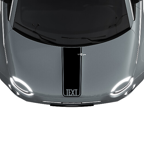 Benutzerdefinierter zentraler Haubenstreifen-Aufkleber für Fiat 500