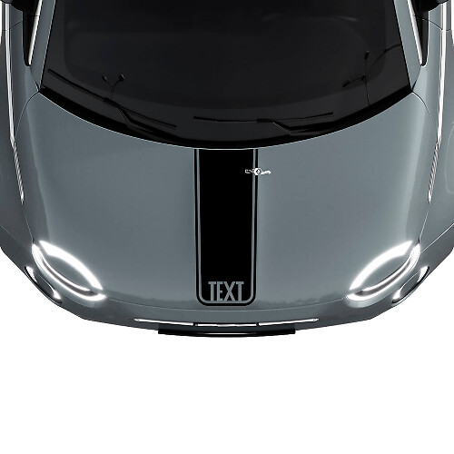 Benutzerdefinierter zentraler Haubenstreifen-Aufkleber für Fiat 500 1