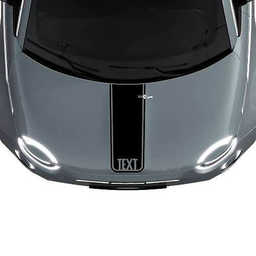 Benutzerdefinierter zentraler Haubenstreifen-Aufkleber für Fiat 500