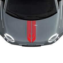 500 Dual Central Hood Stripe Decal Sticker Graphics für Fiat 500
 3