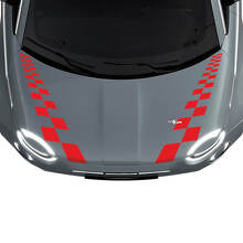 500 Doppelkarierte Motorhaubenstreifen Aufkleber Grafiken für Fiat 500
 3