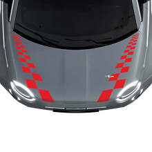 500 Doppelkarierte Motorhaubenstreifen Aufkleber Grafiken für Fiat 500
 3