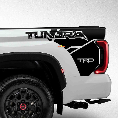 Verblasstes Tundra-Logo Seitenaufkleber aus Vinyl für Toyota Tundra