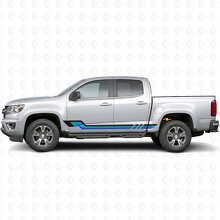 Retro-parallele Tür- und Seitenschweller-Vinylstreifen für Chevrolet Colorado 2. Generation 2015-2022_2