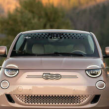  Kariertes Streifen-Windschutzscheiben-Vinylaufkleber für Fiat 500_2