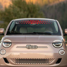 Kariertes Streifen-Windschutzscheiben-Vinylaufkleber für Fiat 500_3