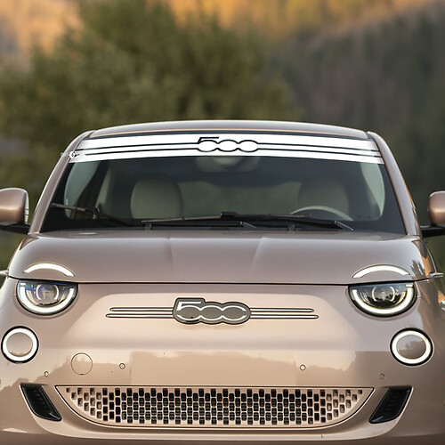 Frontscheibenstreifen-Aufklebergrafiken für den Fiat 500
 1