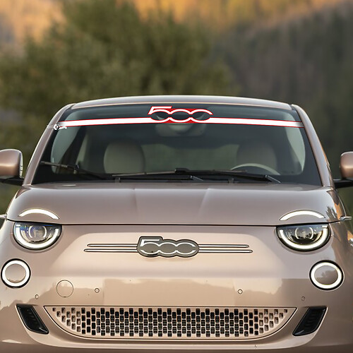 Front 500 Windschutzscheiben-Aufklebergrafiken für Fiat 500
 1