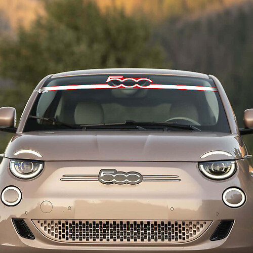 Front 500 Windschutzscheiben-Aufklebergrafiken für Fiat 500
