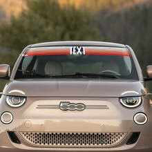 Individuelle Textaufkleber Front Italien Flagge Windschutzscheibenaufkleber Grafiken für Fiat 500 3