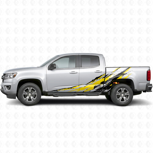 Abgenutzte Splash-Tür- und Bettseiten-Vinylstreifen für Chevrolet Colorado 2. Generation 2015-2022