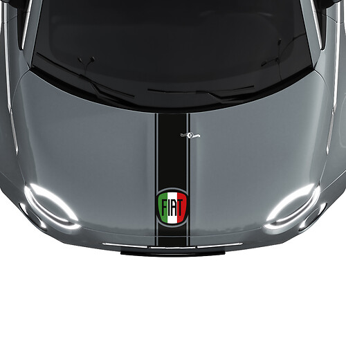 Streifen Italien Flagge Motorhaubenstreifen Aufkleber Grafiken für Fiat 500
