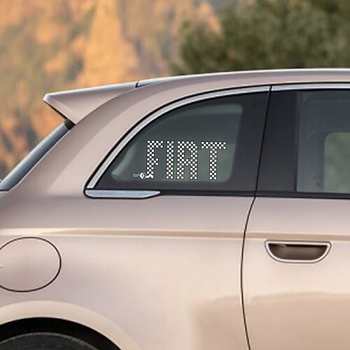 Fiat 500 karierte Flagge Aufkleber Seitengrafiken für Fiat 500
