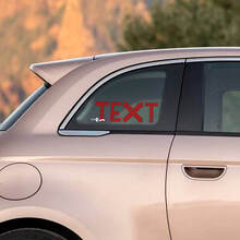 Schachbrettflagge Custom Text Decal Aufkleber Seitenverkleidung für Fiat 500 2