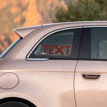 Schachbrettflagge Custom Text Decal Aufkleber Seitenverkleidung für Fiat 500 3