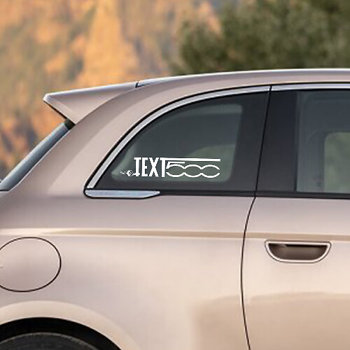 Seitenfensteraufkleber Seitengrafiken für Fiat 500
