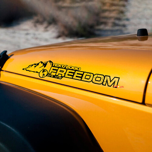 Mountain Style Individuelles Text-Hauben-Vinylaufkleber-Kit für Jeep Wrangler
