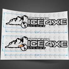 Benutzerdefinierter Text und Koordinaten Mountain Jeep Wrangler Motorhauben-Aufkleber Rubicon Sahara JL JK CJ TJ YJ
 3
