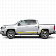 Benutzerdefinierte Textrahmen Tür- und Schwellerplatten Vinylstreifen für Chevrolet Colorado 2. Generation 2015-2022_3