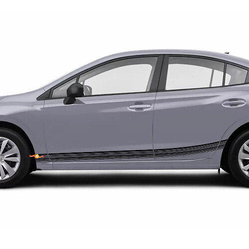 Paar Rocker Panel Seitenschweller Vinyl Karosserie Auto Streifen Renn Vinyl Aufkleber passend für Subaru Impreza

