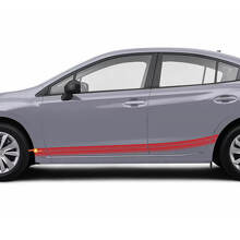 Paar Rocker Panel Seitenschweller Vinyl Karosserie Auto Streifen Renn Vinyl Aufkleber passend für Subaru Impreza
 3