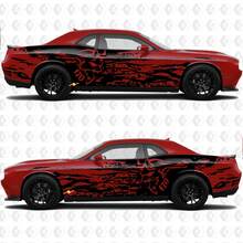 Demon 170 Splash Grunge Seitensatz HellCat Vinyl Aufkleber Grafik für Dodge Challenger oder Charger
 2