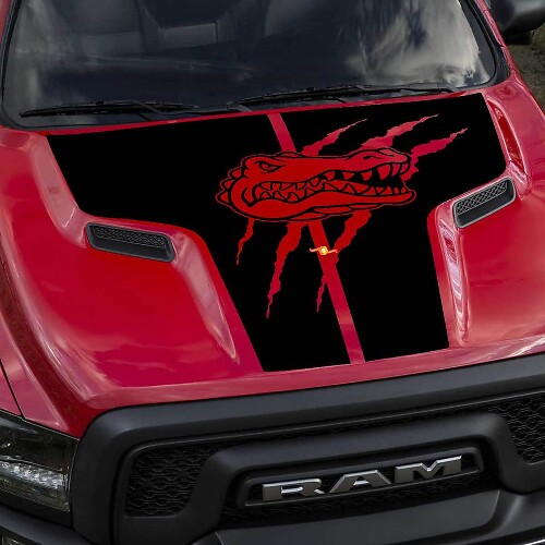 Dodge Ram Gators Rebel Hood Logo LKW Vinyl Aufkleber Grafik Pick Up Pickup
