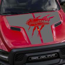 Alligator-Krallen-Hauben-Vinylaufkleber für Dodge Ram Rebel_3