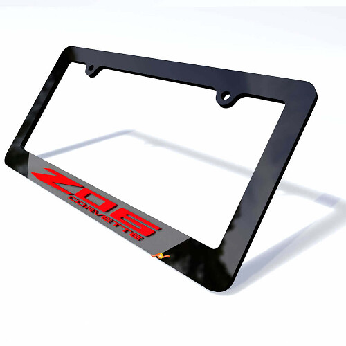 Z06 Fahrzeug-Kennzeichenabdeckungen Rahmen Fahrzeugdekoration für Chevrolet Corvette C8
