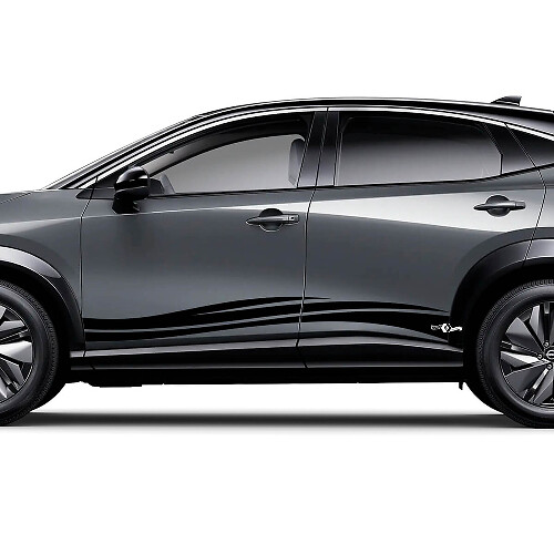 Seiten Universal Wave Graphics Decal Kit für Nissan ARIYA
