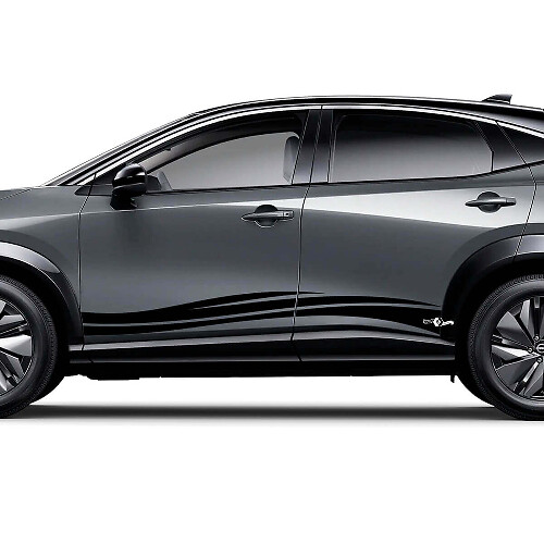 Seiten Universal Wave Graphics Decal Kit für Nissan ARIYA
