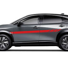 Seiten Universal Streifen Racing Grafik Aufkleber Set für Nissan ARIYA
 3