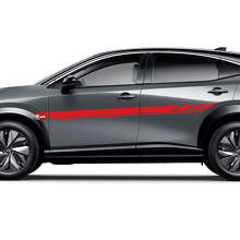 Seiten Universal Streifen Racing Grafik Aufkleber Set für Nissan ARIYA
 3