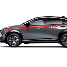 Seiten Universal Akzentstreifen Racing Grafik Aufkleber Set für Nissan ARIYA
 3