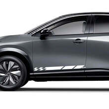 Seiten Universal karierte Streifen Racing Grafik Aufkleber Set für Nissan ARIYA
 2