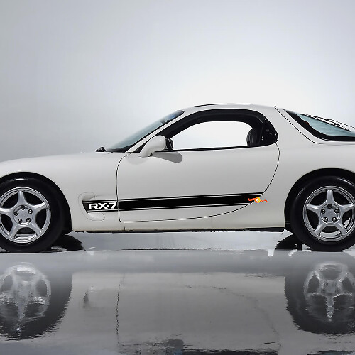 Seitenstreifen-Aufkleber - Individueller Vinylaufkleber für Mazda RX-7 Sport

