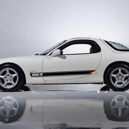 Seitenstreifen-Aufkleber - Individueller Vinylaufkleber für Mazda RX-7 Sport
