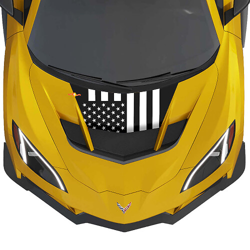 US-Flaggen-Motorhaubenaufkleber für Chevrolet Corvette ZR1