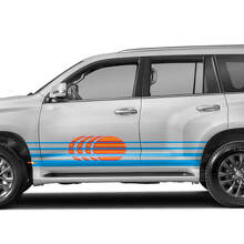 Retro Vintage Streifen im Inselstil Seitenaufkleber Grafiken für Lexus GX460
 3