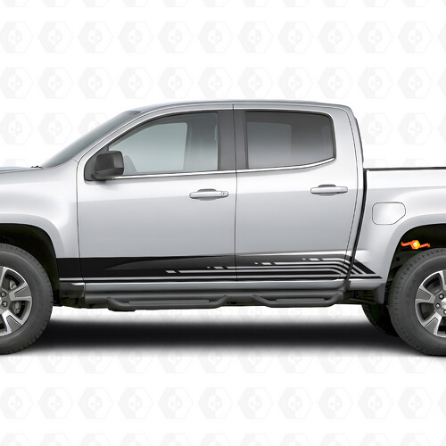 Parallele Kontur Tür- & Schweller-Vinylstreifen für Chevrolet Colorado 2. Generation 2015-2022