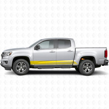 Parallele Kontur Tür- & Schweller-Vinylstreifen für Chevrolet Colorado 2. Generation 2015-2022_3