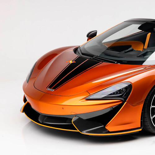 McLaren 570S Zentrale Motorhaubenstreifen Grafik Vinyl Aufkleber Sticker
