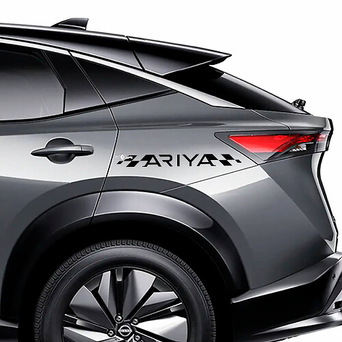 Seiten Schachbrettstreifen Racing-Grafik-Aufklebersatz für Nissan ARIYA

