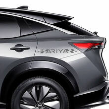 Seiten Schachbrettstreifen Racing-Grafik-Aufklebersatz für Nissan ARIYA
 2