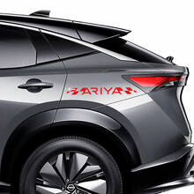 Seiten Schachbrettstreifen Racing-Grafik-Aufklebersatz für Nissan ARIYA
 3