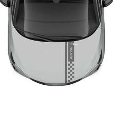 Motorhaube karierte Streifen Renngrafik Aufkleber für Nissan ARIYA
 2