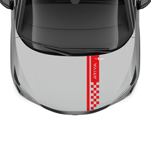 Motorhaube karierte Streifen Renngrafik Aufkleber für Nissan ARIYA
 3