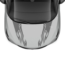 Motorhaube Dual Flame Tribal Stripe Racing Graphics Aufkleber für Nissan ARIYA
 2