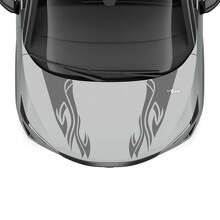 Motorhaube Dual Flame Tribal Stripe Racing Graphics Aufkleber für Nissan ARIYA
 2