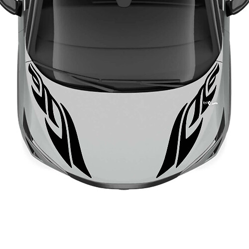Motorhaube mit doppelter Tribal-Streifen-Renngrafik für Nissan ARIYA
